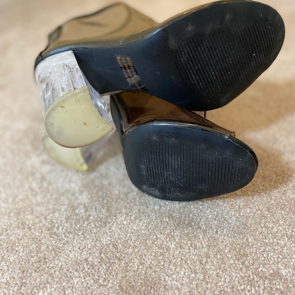 Qupid smoky-clear zip up booties size 6.5 - Picture 7 of 8